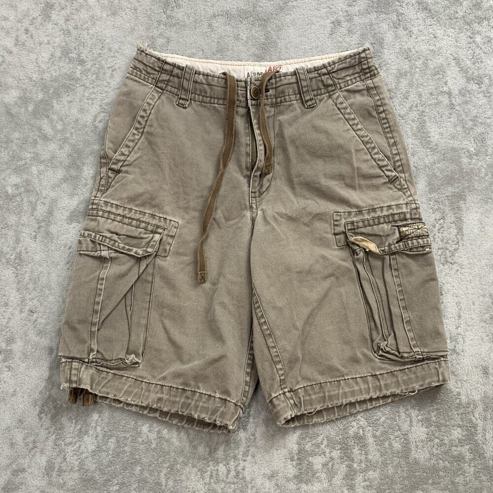Aeropostale Men’s Cargo Shorts in Faded Khaki